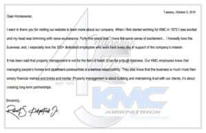 Kirkpatrick Management Letter